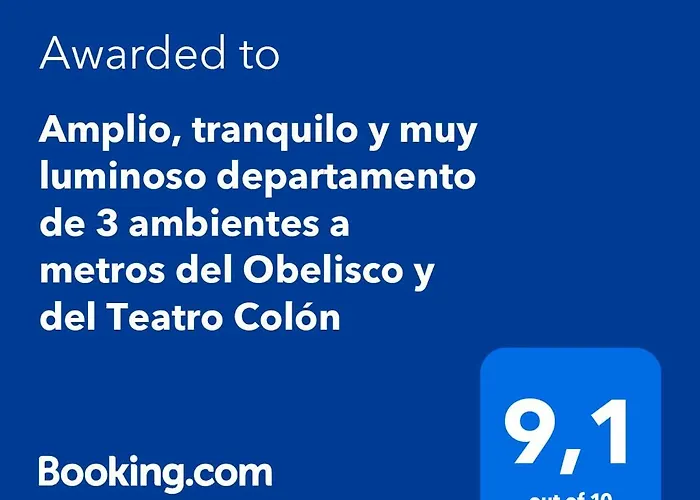 Amplio, tranquilo y muy luminoso departamento de 3 ambientes a metros del Obelisco y del Teatro Colón